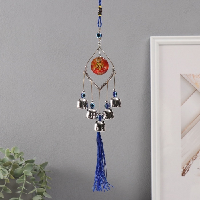 Музыка ветра металл от сглаза Музыка ветра металл от сглаза "Богиня Лакшми" 5 колокольчиков 36 см
