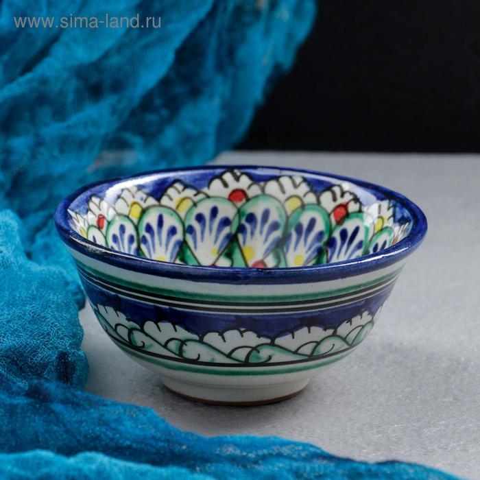 Пиала Риштанская Керамика  Пиала Риштанская Керамика "Узоры", 11 см, большая, микс