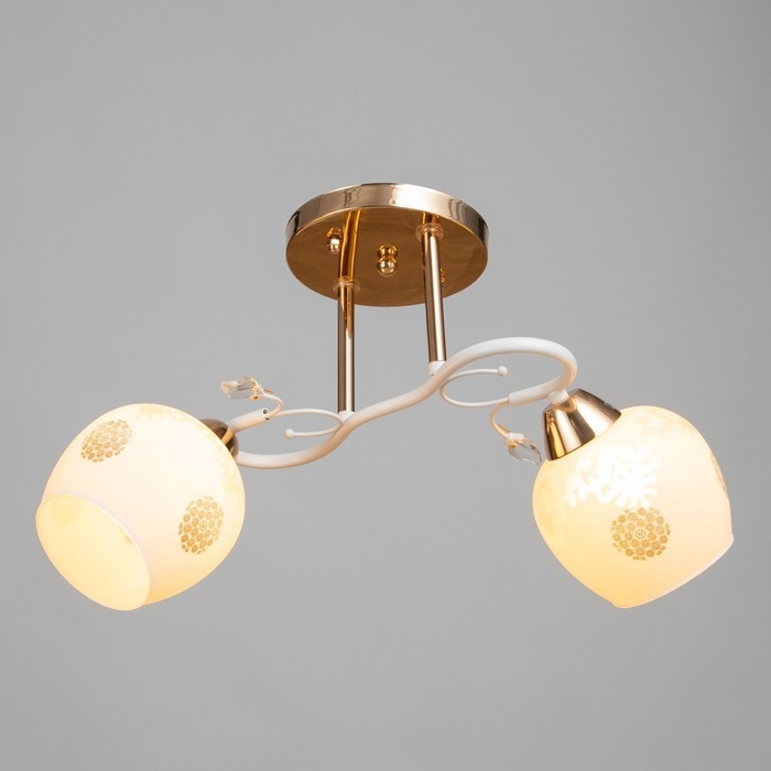 Люстра Люстра "Оливия" 2х60Вт Е27 Золото, белый 33х43х28см