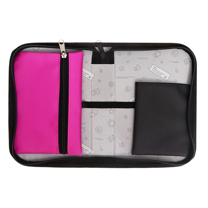 Пенал 1 секция 140 х 210 х 40 мм, откидной карман и косметичка, тканевый, Calligrata TOP Content  Пенал 1 секция 140 х 210 х 40 мм, откидной карман и косметичка, тканевый, Calligrata TOP Content "Рыбки"