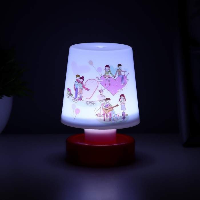 Ночник Ночник "Влюбленные" LED от батареек 3хААА 7,5х7,5х11 см RISALUX