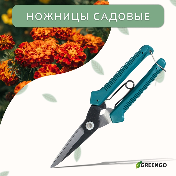 Ножницы садовые, 7 Ножницы садовые, 7" (18 см), с пластиковыми ручками, Greengo
