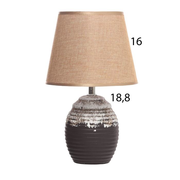 Лампа настольная Лампа настольная "Конг" 1х40Вт Е14 коричневый 19,5х19,5х34см