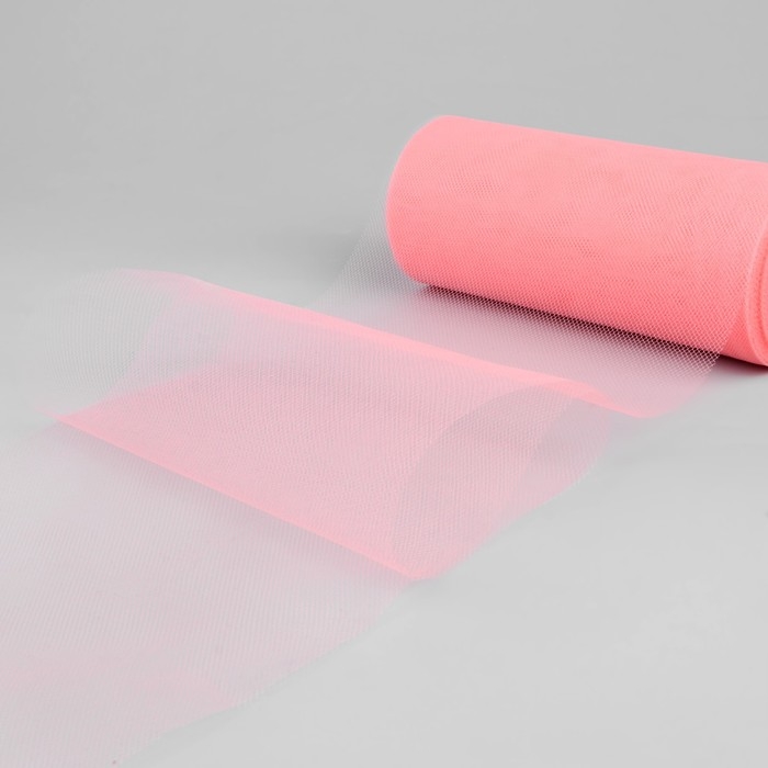 Фатин, 15 см, 11 ± 1 г/кв.м, 23 ± 1 м, цвет персиковый №8 Фатин, 15 см, 11 ± 1 г/кв.м, 23 ± 1 м, цвет персиковый №8