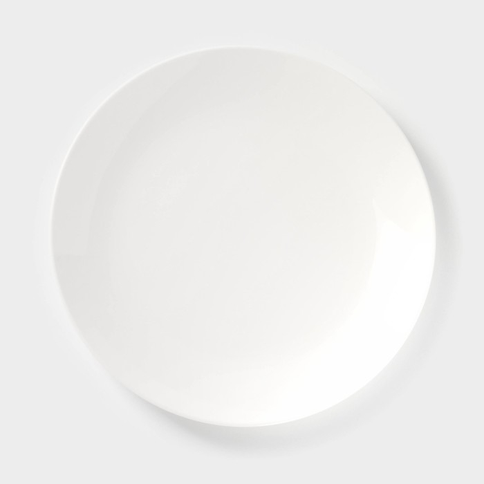 Тарелка фарфоровая десертная с утолщённым краем Wilmax Olivia Pro, d=20 см, цвет белый Тарелка фарфоровая десертная с утолщённым краем Wilmax Olivia Pro, d=20 см, цвет белый