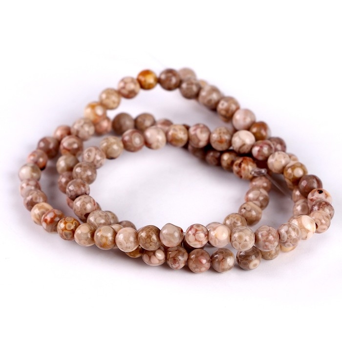 Бусины из натурального камня «Песочный агат» набор 58 шт., размер 1 шт. — 6 мм Бусины из натурального камня «Песочный агат» набор 58 шт., размер 1 шт. — 6 мм