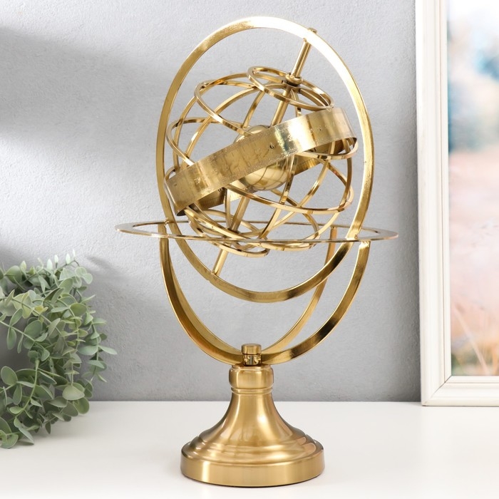 Сувенир металл  Сувенир металл "Орбита Земли" золото 25х25х38 см