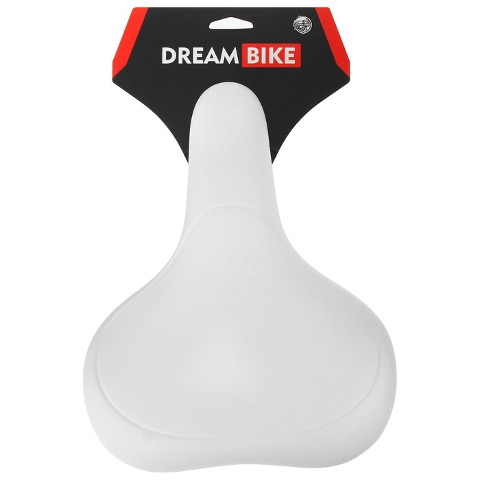 Седло Dream Bike, спорт-комфорт, цвет белый Седло Dream Bike, спорт-комфорт, цвет белый