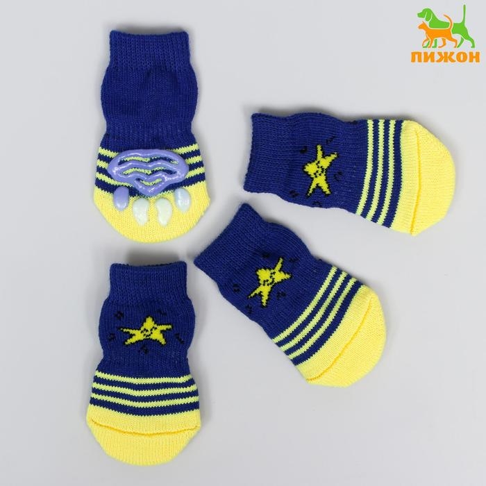 Носки нескользящие Носки нескользящие "Звезда", L (3,5/5 * 9 см), набор 4 шт