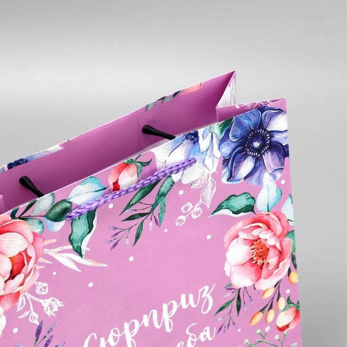 Пакет подарочный ламинированный, упаковка, «With great love», ML 21 х 25 х 8 см Пакет подарочный ламинированный, упаковка, «With great love», ML 21 х 25 х 8 см