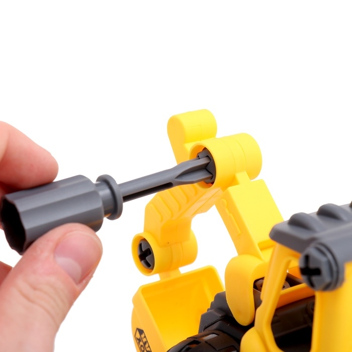 Конструктор винтовой «Экскаватор», с отвёрткой, 27 деталей Конструктор винтовой «Экскаватор», с отвёрткой, 27 деталей