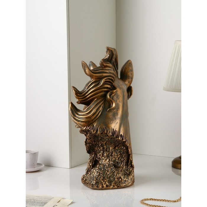 Фигура «Голова коня», полистоун, 51 см, цвет бронза Фигура «Голова коня», полистоун, 51 см, цвет бронза