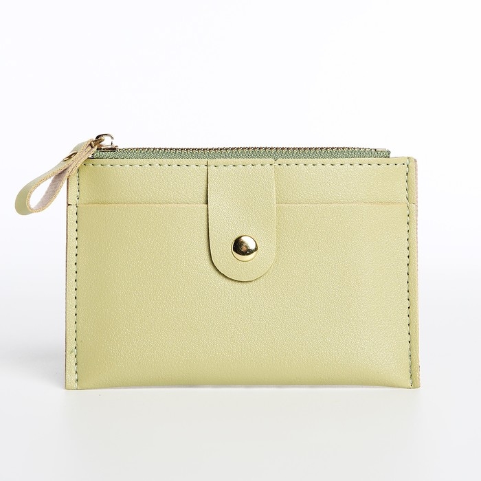 Картхолдер на молнии, цвет зелёный Картхолдер на молнии, цвет зелёный