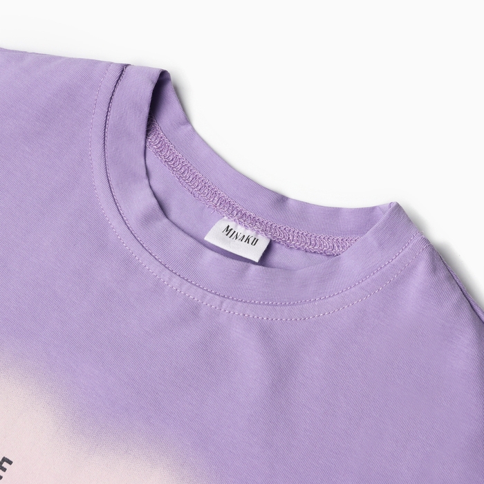 Футболка детская MINAKU цвет лавандовый, рост 116 см Футболка детская MINAKU цвет лавандовый, рост 116 см