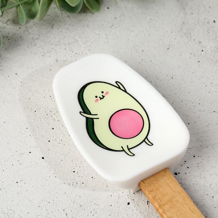 Лопатка силиконовая «Авокадо» на формовой подложке, 17.4 х 41 см Лопатка силиконовая «Авокадо» на формовой подложке, 17.4 х 41 см