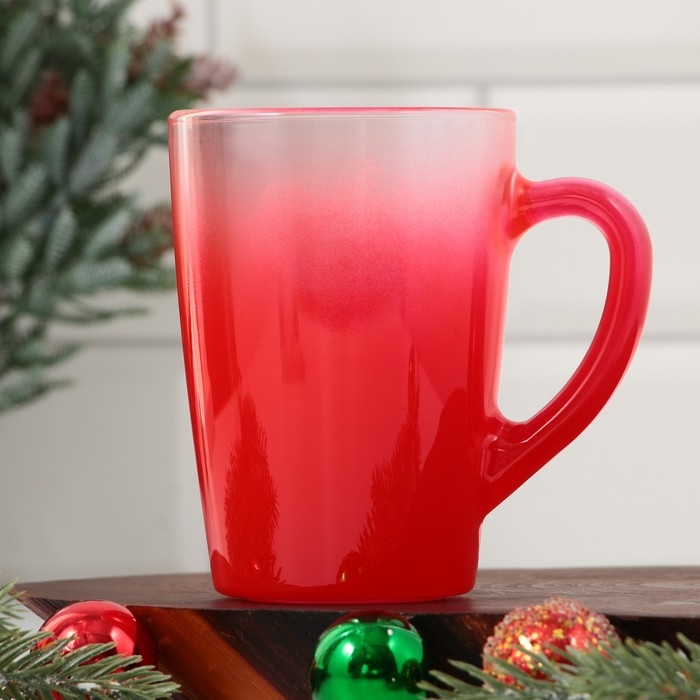Кружка новогодняя стеклянная с градиентом «Счастья в НГ», 300 мл Кружка новогодняя стеклянная с градиентом «Счастья в НГ», 300 мл