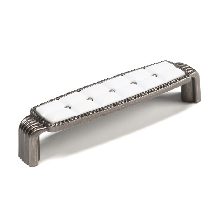 Ручка скоба ELEGANT, 96 мм, керамическая, цвет  цвет старинное серебро Ручка скоба ELEGANT, 96 мм, керамическая, цвет  цвет старинное серебро