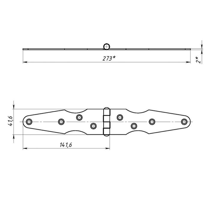Петля стрела ТУНДРА ПС-130х130 мм, без покрытия, 1 шт. Петля стрела ТУНДРА ПС-130х130 мм, без покрытия, 1 шт.