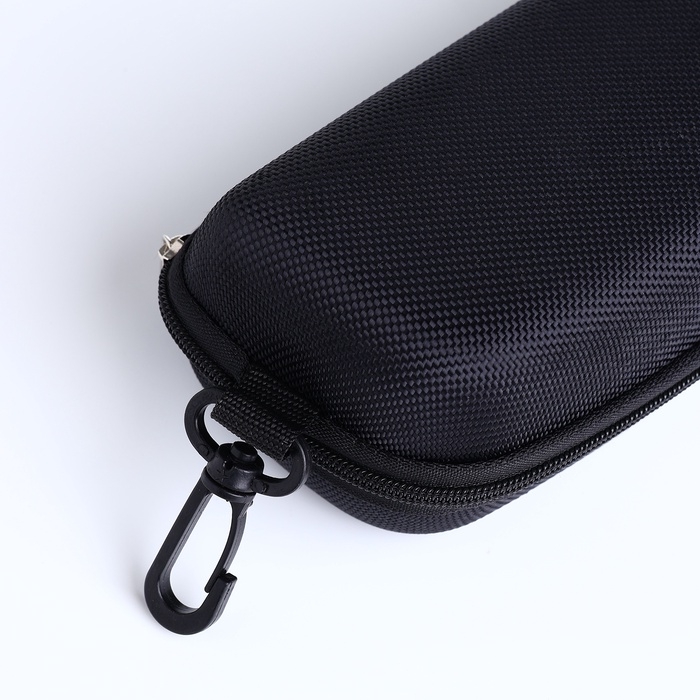 Футляр для очков на молнии, длина 17 см, цвет чёрный Футляр для очков на молнии, длина 17 см, цвет чёрный