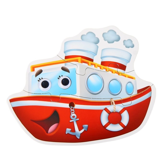 Макси-пазлы с глазками «Любимый транспорт», 4 пазла, 14 крупных деталей Макси-пазлы с глазками «Любимый транспорт», 4 пазла, 14 крупных деталей