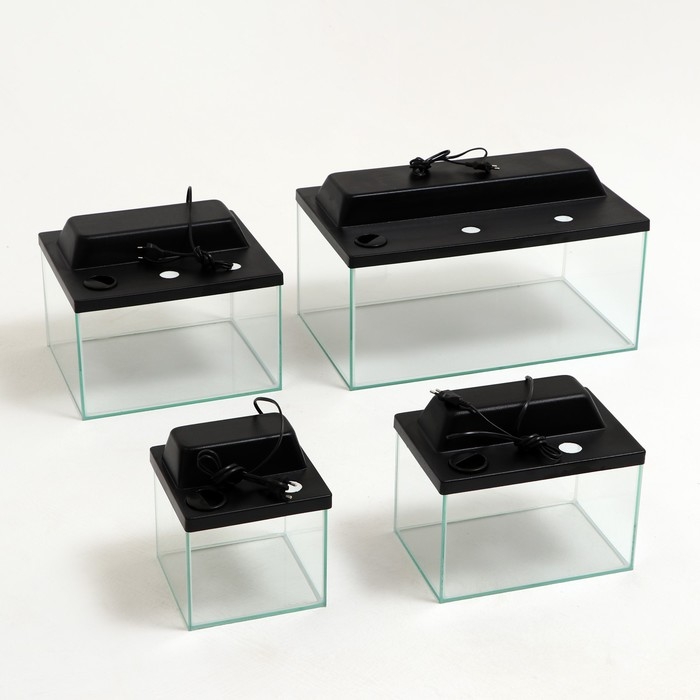 Комплект террариумов с крышками 7 л, 12л , 23л , 45 л Комплект террариумов с крышками 7 л, 12л , 23л , 45 л