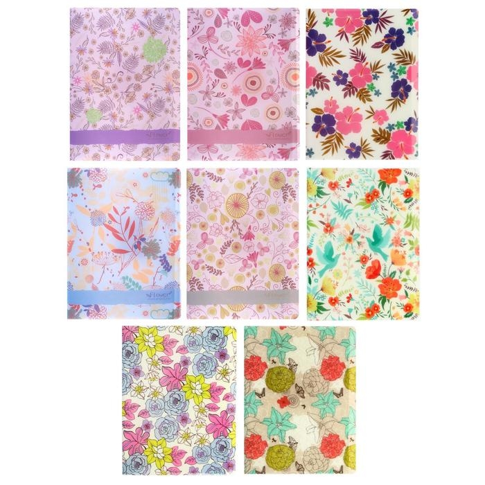 Папка с 30 вкладышами Calligrata Папка с 30 вкладышами Calligrata "Цветы" А4, пластик, 400 мкм, МИКС