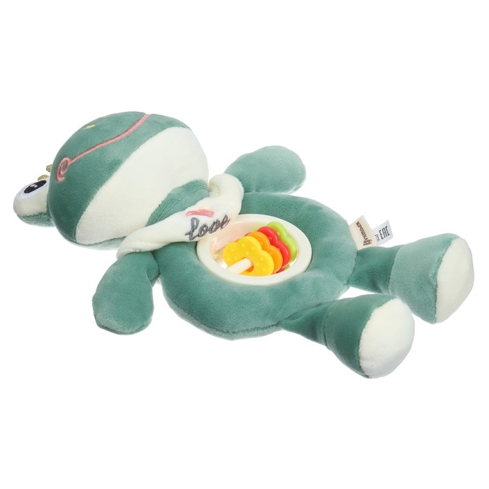 Игрушка-погремушка мягкая «Лягушастик», Крошка Я Игрушка-погремушка мягкая «Лягушастик», Крошка Я