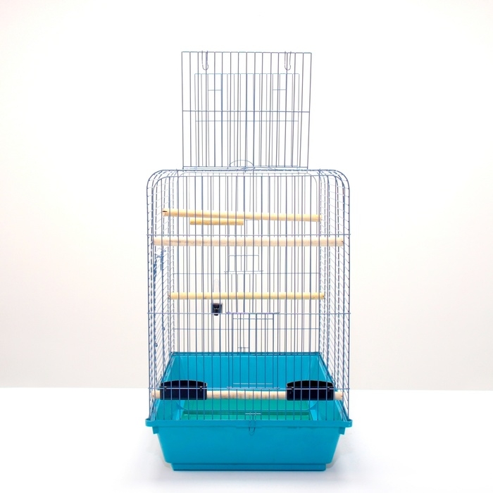 Клетка для птиц, Клетка для птиц, "Рикки max 3", с открывающимся верхом, 79 х 44 х 65 см, микс цветов