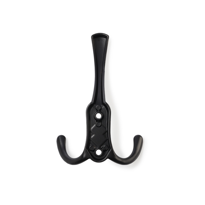 Крючок мебельный ТУНДРА TKT003 LIGHT, трехрожковый, черный Крючок мебельный ТУНДРА TKT003 LIGHT, трехрожковый, черный