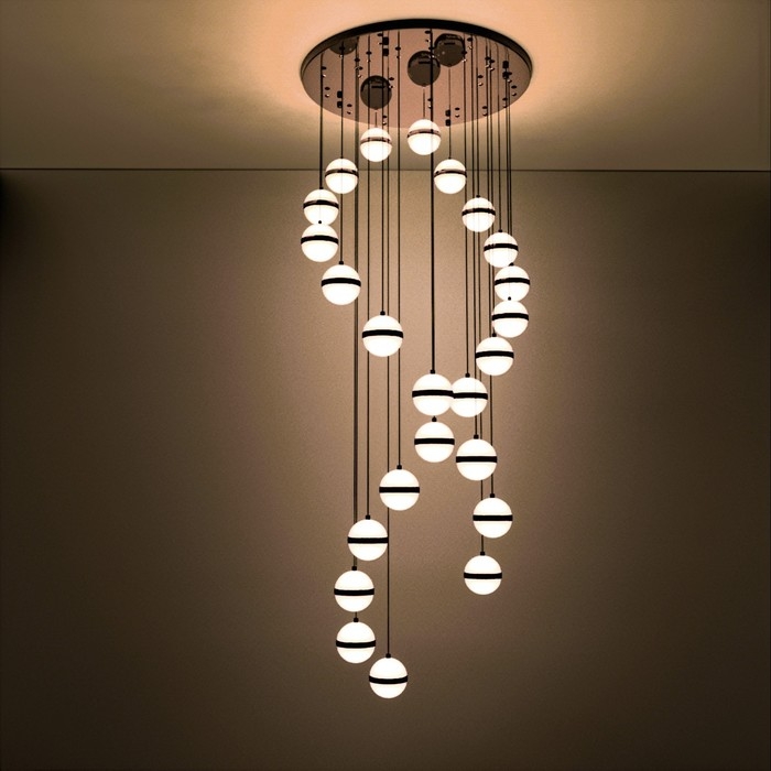 Светильник-каскад Светильник-каскад "Одилия" 24хLED 72Вт 3000К золото 60х60х300 см BayerLux