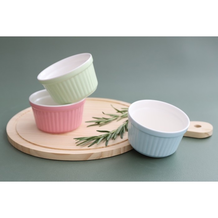 Рамекин из жаропрочной керамики Доляна «Нюд», 200 мл, 9×5 см, цвет голубой Рамекин из жаропрочной керамики Доляна «Нюд», 200 мл, 9×5 см, цвет голубой