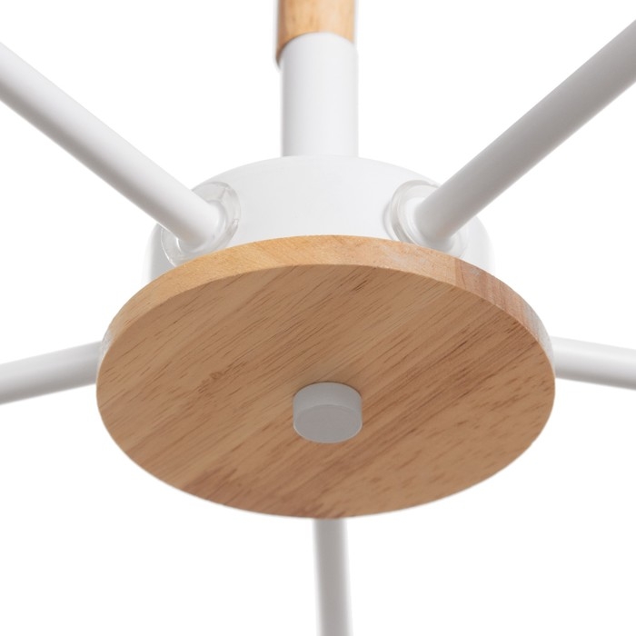 Люстра Люстра "Паула" 5х60Вт Е27 Белый, дерево 58х58х30см