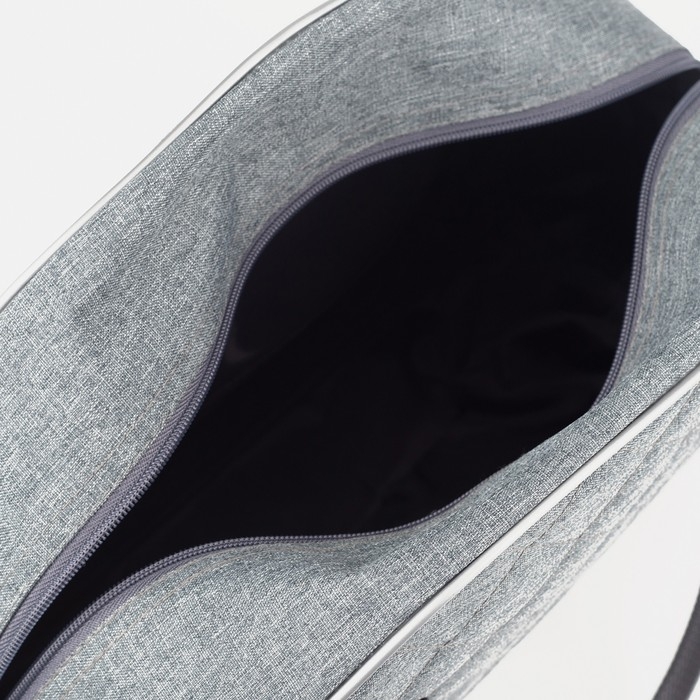 Сумка дорожная женская на молнии, наружный карман, цвет серый Сумка дорожная женская на молнии, наружный карман, цвет серый