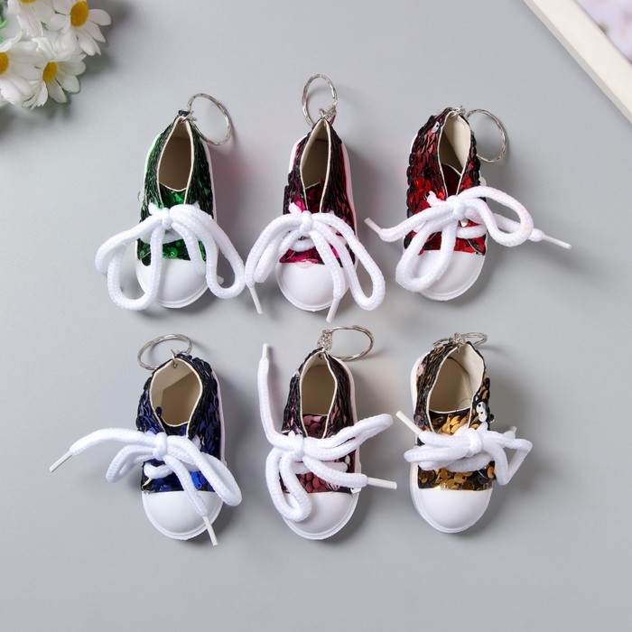 Брелок текстиль пайетки Брелок текстиль пайетки "Кедик" МИКС 3,4х7,3х4,5 см