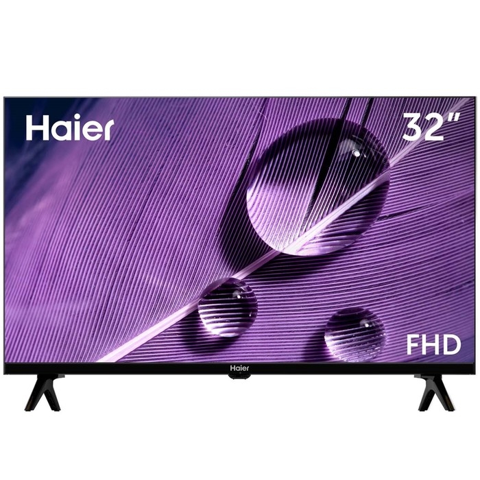 Телевизор Haier SMART TV S1, 32 Телевизор Haier SMART TV S1, 32", 1920х1080, DVB-T2/C/S2, HDMI 3, USB 2, SmartTV, чёрный