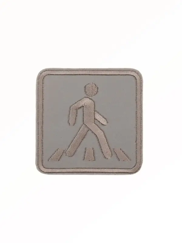 Светоотражающая термонаклейка &laquo;Пешеходный переход&raquo;, 6.2&times;6.2 см, цвет серый, цена за 1 штуку