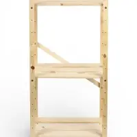 Стеллаж деревянный 3 полок 79 х 40 х 28 см, с регулируемыми полками