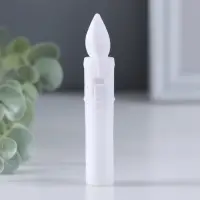 Светодиодная свеча, ночник LED RISALUX «Мини», 3×AG13, белый, 1.5×1.5×9 см