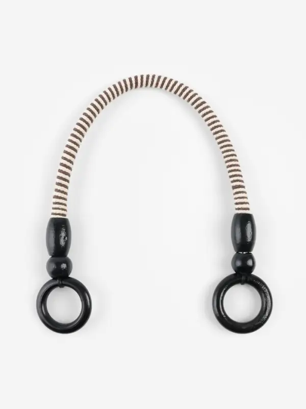 Ручки для сумки, 2 шт., вощёный шнур, 46&plusmn;1&times;4.5 см, чёрные