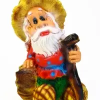 Садовая фигура из полистоуна &laquo;Гном - лесовик&raquo;, 49&times;27&times;35 см