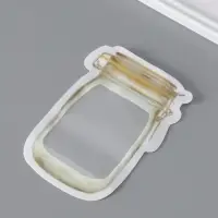 Пакет для хранения "Стеклянная банка с зажимом", застёжка zip-lock, жёлтый 10,6х15,1 см