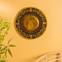 Панно "Солнце" МДФ, 40х40х2 см, цв. чёрный/золото/красный