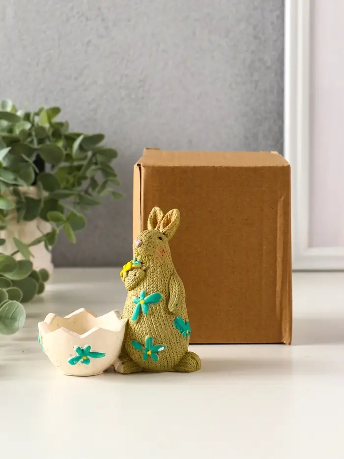 Сувенир полистоун подставка "Зайчики пасхальные" набор 2 шт 5,3х10х10 см Сувенир полистоун подставка "Зайчики пасхальные" набор 2 шт 5,3х10х10 см