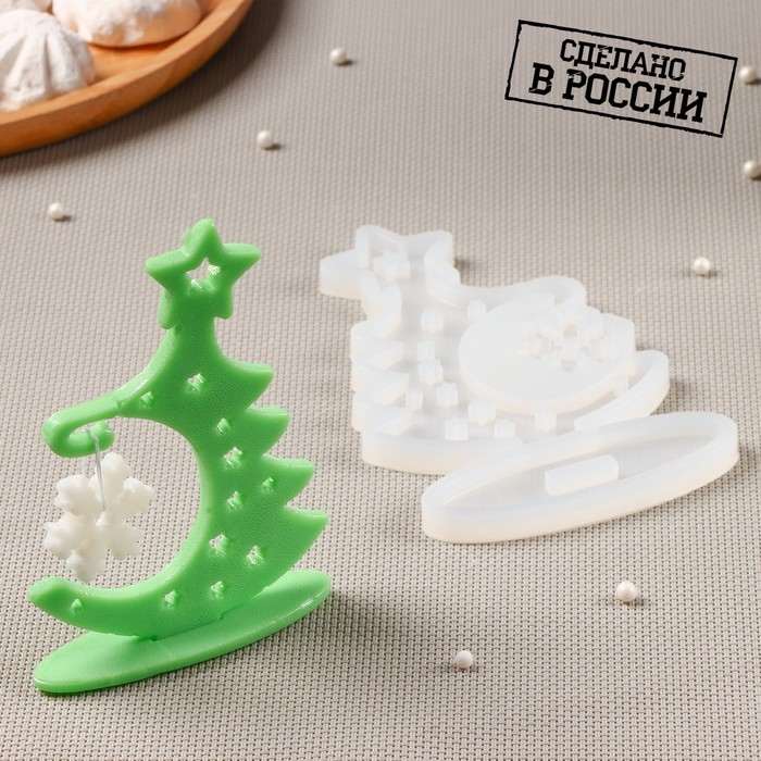 Силиконовая форма «3D Ёлка», 16×9,4 см, цвет прозрачный Силиконовая форма «3D Ёлка», 16×9,4 см, цвет прозрачный