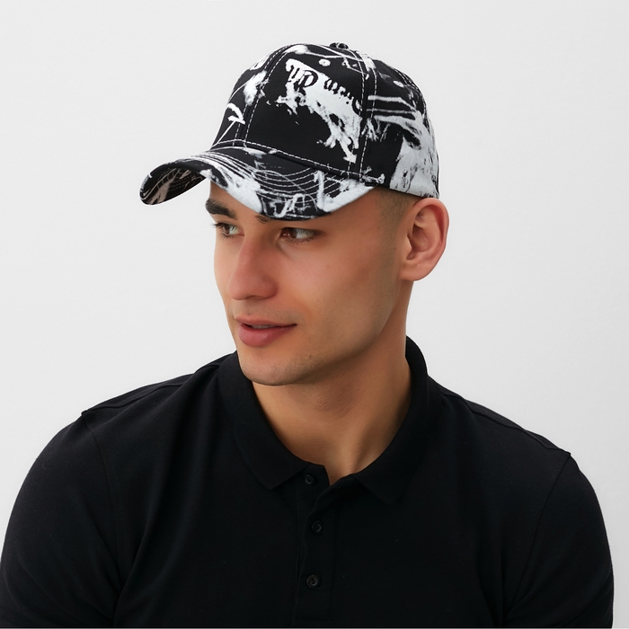 Кепка MINAKU, цвет чёрно-белый, размер 58
