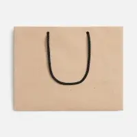 Пакет бумажный Stor, неокрашенный с черными ручками