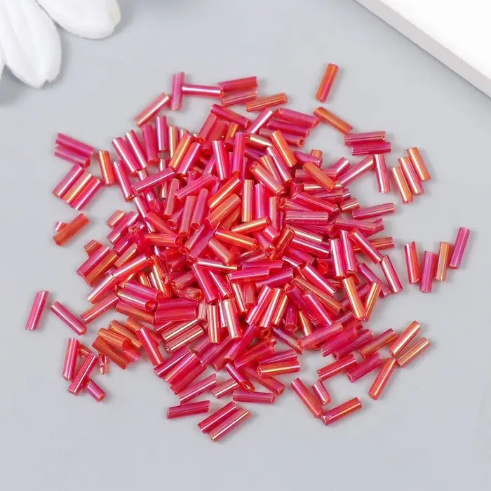 Бисер  Бисер "Zlatka" стеклярус 10 г №0165 красный