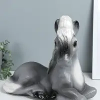 Копилка "Лошадь лежа" большая 34х39х21 см, серый