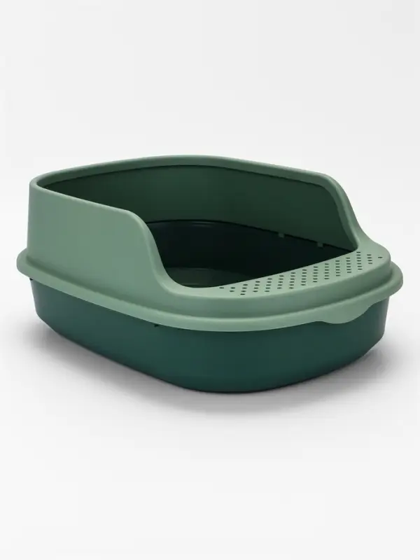 Лоток для кошек Фур-Мур 48×35.5 cм с высоким бортом + совок, Soft-touch, изумруд Лоток для кошек Фур-Мур 48×35.5 cм с высоким бортом + совок, Soft-touch, изумруд