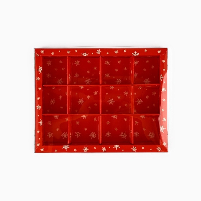 Коробка под 12 конфет с ячейками «Новогодние сюжеты», 14.5 х 18.5 х 3 см Коробка под 12 конфет с ячейками «Новогодние сюжеты», 14.5 х 18.5 х 3 см